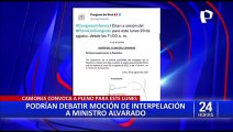 Lady Camones convoca Pleno para moción de interpelación a ministro Alvarado