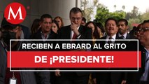 Ebrard llega a reunión plenaria con diputados de Morena en San Lázaro