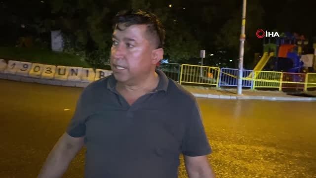 Kaldırımda yürürken hayatlarının şokunu yaşadılar