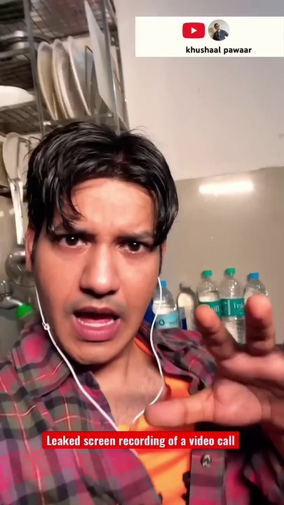 Leaked screen recording of a video call  _khushaalpawaar _acting _comedyshorts _india(720P_HD)