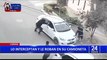 Comas: Cámaras de seguridad captan a delincuentes asaltando a sujeto en un auto