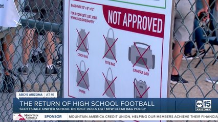High school football season starts, SUSD implements new clear bag policy