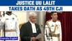 Justice UU Lalit takes oath as 49th Chief Justice of India at Rashtrapati Bhavan |Oneindia News*News