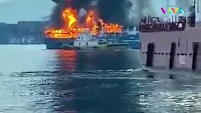 Kapal Feri Terbakar, Puluhan Penumpang Terjebak