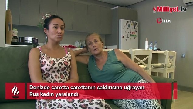 Rus kadın denizde caretta caretta tarafından kalçasından ısırıldı