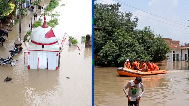 Flood in UP: यमुना और बेतवा नदी खतरे के निशान के पार, इन गांवों में हालात बेहद खराब