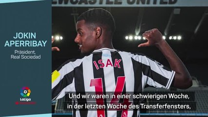 Aperribay verrät: "Isak-Wechsel war sehr stressig"