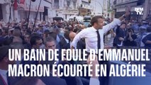 Un bain de foule d'Emmanuel Macron écourté à Oran en Algérie, après une cohue et des insultes