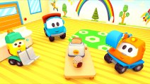 Leo the truck & the trailer for animals. Learn vehicles for kids with cars cartoons.