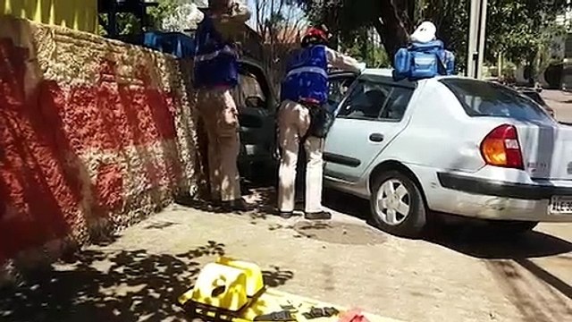 Condutor tem perca parcial de memória após grave acidente no Centro; uma segunda vítima também foi socorrida