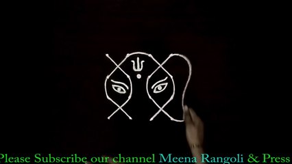 Vinayagar chaturthi kolam - Vinayaka chavithi rangoli - Ganesh Chaturthi Rangoli - వినాయక చవితి ముగ్గులు - गणेश चतुर्थी रंगोली