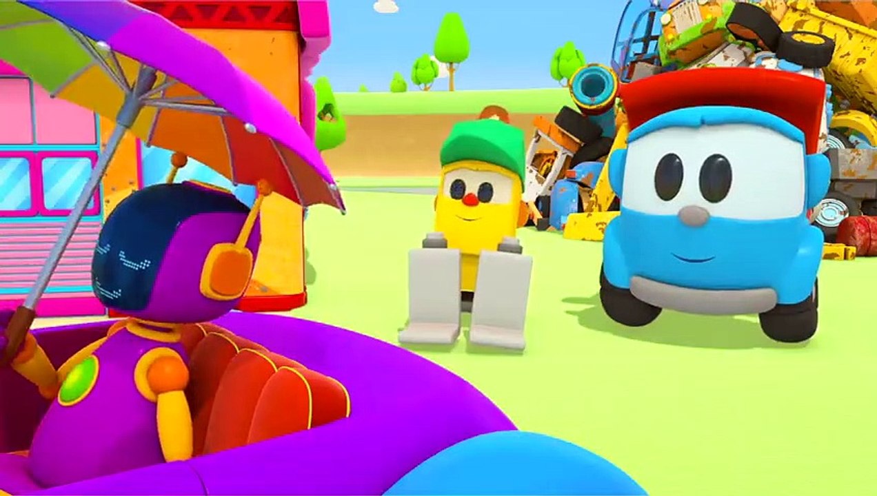 Leo the Truck & the vintage car. Car cartoons for kids. Trucks for kids & toy cars.