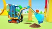 Helper Cars a timber truck & an excavator. Car cartoons full episodes.