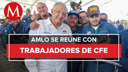 AMLO llama a trabajadores de la CFE a "hacer patria" y llevar internet a todo el país