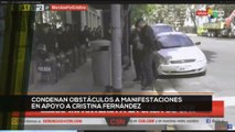 teleSUR Noticias 15:30 27-08: Condenan obstrucción a masivo acto en apoyo a Cristina Fernández