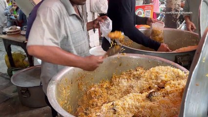 Masala Chicken Biryani  Street Food Muslim Style Chicken Biryani Recipe  Famous Street Dum Biryani