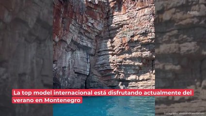 ¡A sus 41 años! Alessandra Ambrosio presume figura en diminuto bikini