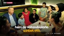 Cumhurbaşkanı Erdoğan vatandaşlarla çay içip sohbet etti