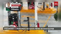Tres hombres fueron asesinados en una gasolinera de Naucalpan, Edomex