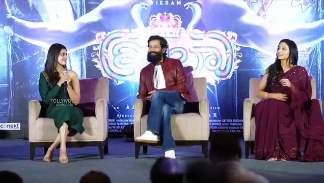 Meenakshi Govindrajan Speech at COBRA Movie Press Meet in HYD Srinidhi Shetty Chiyaan Vikram