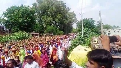 डाबरा में रामकथा के आगाज पर निकाली  कलशयात्रा, झलकी आस्था