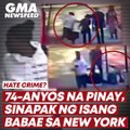 74-anyos na Pinay, sinapak ng isang babae sa New York | GMA News Feed