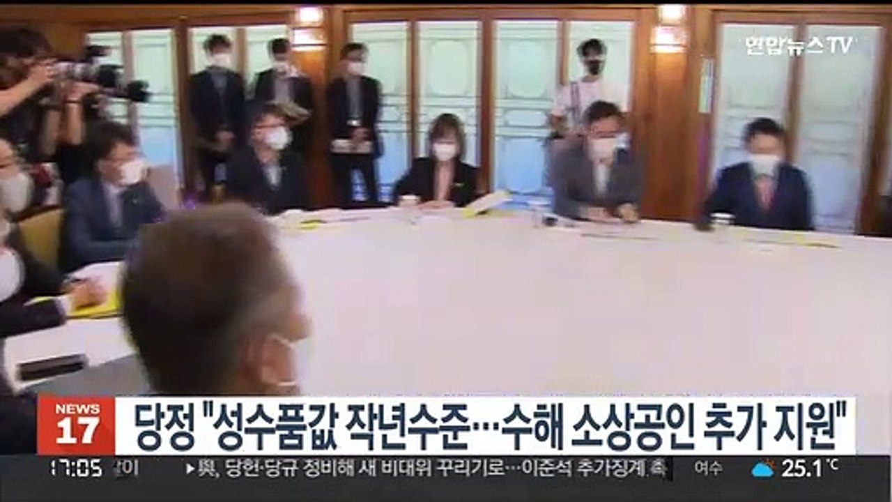 당정 "성수품값 작년수준 관리…수해 소상공인 추가 지원"