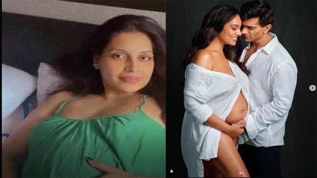 Pregnant Bipasha Basu ने ग्रीन ड्रेस में फ्लॉन्ट किया Baby Bump, Video में दिखा Pregnancy Glow