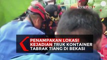 Begini Penampakan Truk Kontainer dan Lokasi Kejadian Kecelakaan Maut di Bekasi