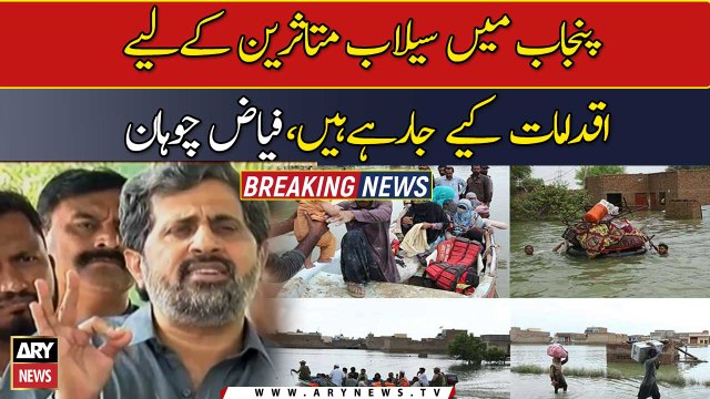 Extensive work is being done for the flood affectees across Punjab: Fayyaz ul Hassan Chohan