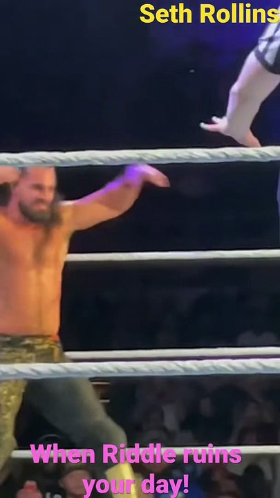 Riddle ruins Seth Rollins Day!! #sethrollins #mattriddle #wwe #wweraw