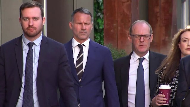 Ryan Giggs arrives at Manchester Crown Court