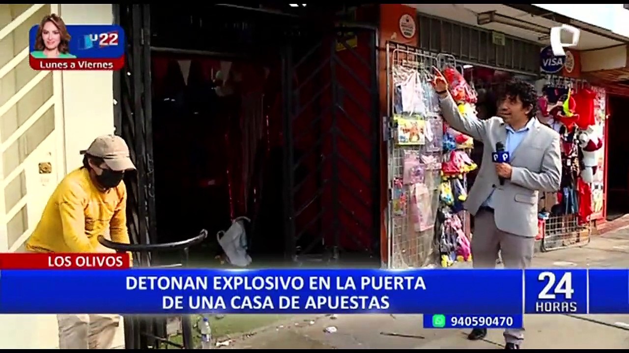 Los Olivos: detonan explosivo en la puerta de una casa de apuestas