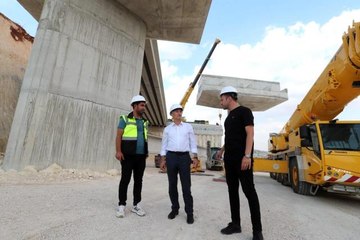 Yeşilvadi üç katlı köprülü kavşak adım adım yükseliyor