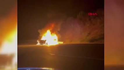 Sosyal medya fenomeni Harun Taştan'ın otomobili alev aldı