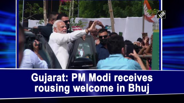 PM Modi receives rousing welcome in Bhuj, Gujarat