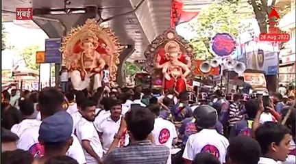 Ganesh Utsav 2022 : दोनवर्षानंतर नेपियन्सी रोडच्या राजाचं जल्लोषात स्वागत - Nepean Sea Road