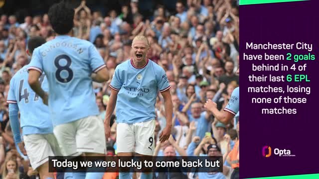 'We were lucky' - Guardiola unhappy with comeback habit