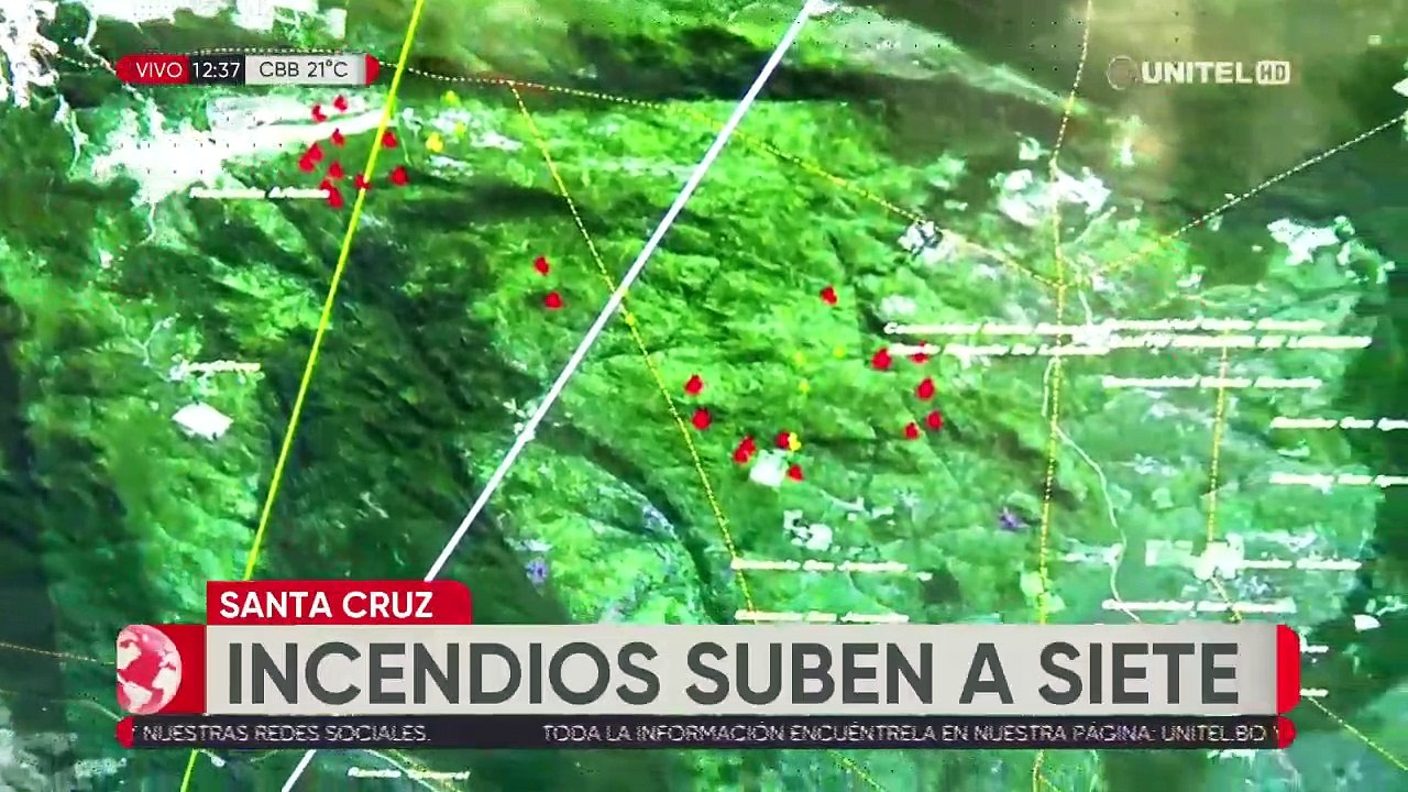 7 incendios activos en Santa Cruz
