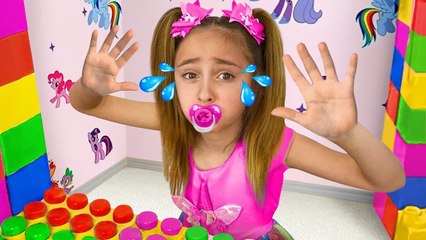 Sasha plays in Professions and Learns to share toys in Lego Playhouse