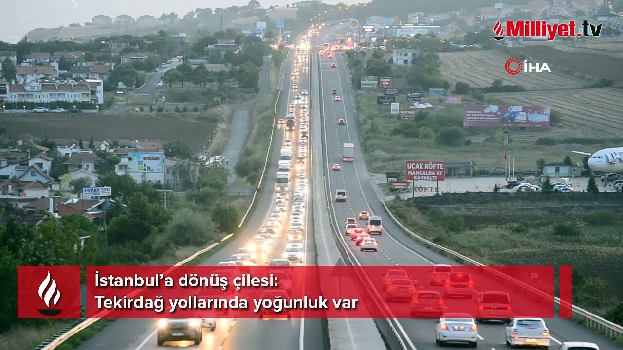 İstanbul'a dönüş başladı! Tekirdağ yollarında yoğunluk var