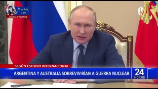 Putin Amenaza al mundo ,Argentina y Australia son los países que sobrevivirían ante una guerra nuclear