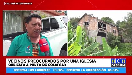 ¡Iglesia de la Col. José Arturo Duarte en Comayagüela está a punto de ceder!