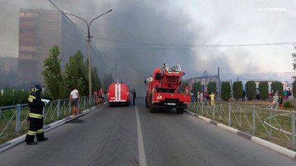 Крупный пожар в Волжском