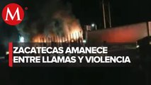 Refuerzan seguridad tras bloqueos y quema de vehículos en Zacatecas