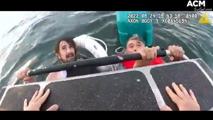Father and son rescued after clinging to esky in Boston Harbour, USA | August 29, 2022 | ACM
