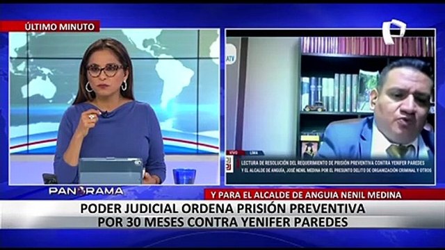 Poder Judicial dicta prisión preventiva por 30 meses contra Yenifer Paredes y Nenil Medina