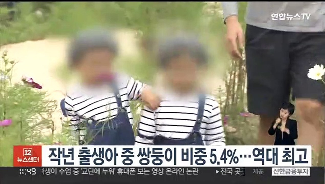작년 출생아 중 쌍둥이 비중 5.4%…역대 최고