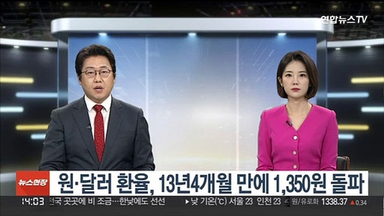 원·달러 환율, 13년4개월 만에 1,350원 돌파