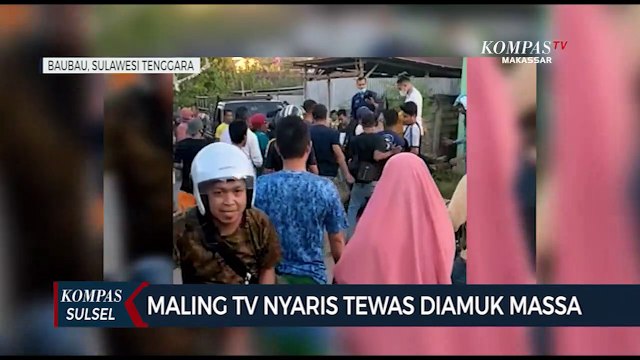 Maling TV, Seorang Pria Nyaris Tewas Dihakimi Massa